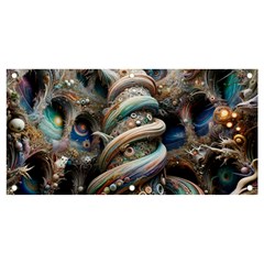 Fantasy Psychedelic Building Spiral Banner And Sign 4  X 2  by Ravend