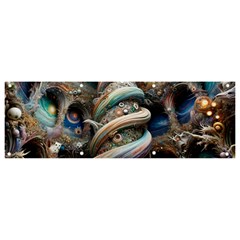 Fantasy Psychedelic Building Spiral Banner And Sign 9  X 3  by Ravend