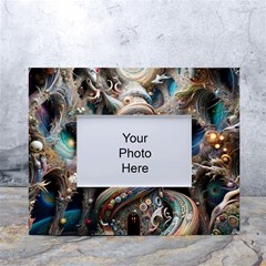 Fantasy Psychedelic Building Spiral White Tabletop Photo Frame 4 x6  by Ravend