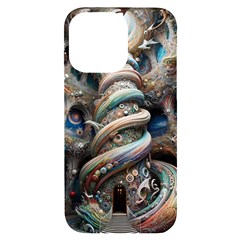 Fantasy Psychedelic Building Spiral Iphone 14 Pro Max Black Uv Print Case by Ravend