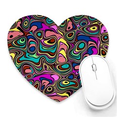 Bending Rotate Distort Waves Heart Mousepad by Ravend