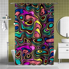 Bending Rotate Distort Waves Shower Curtain 48  X 72  (small)  by Ravend