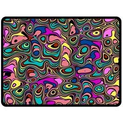 Bending Rotate Distort Waves Two Sides Fleece Blanket (large) by Ravend