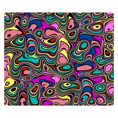 Bending Rotate Distort Waves Two Sides Premium Plush Fleece Blanket (small) by Ravend