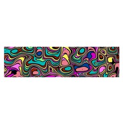 Bending Rotate Distort Waves Oblong Satin Scarf (16  X 60 ) by Ravend