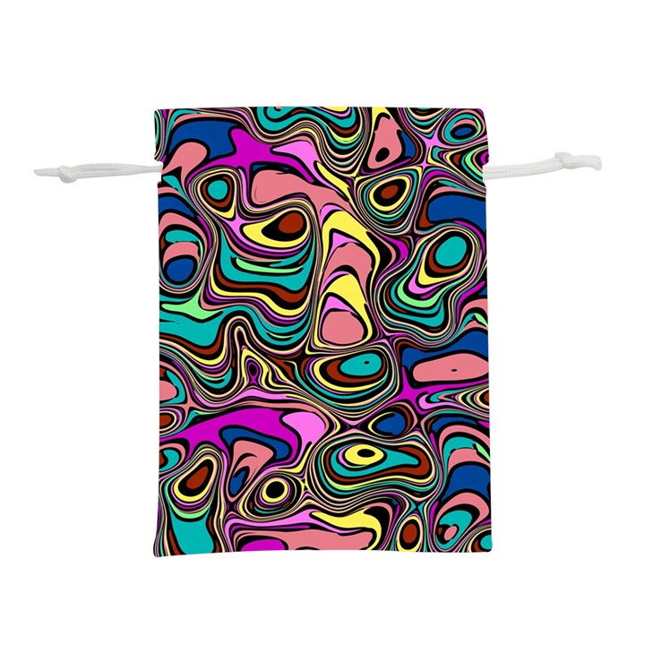 Bending Rotate Distort Waves Lightweight Drawstring Pouch (L)