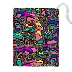 Bending Rotate Distort Waves Drawstring Pouch (4xl) by Ravend