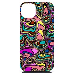 Bending Rotate Distort Waves Iphone 14 Plus Black Uv Print Case by Ravend