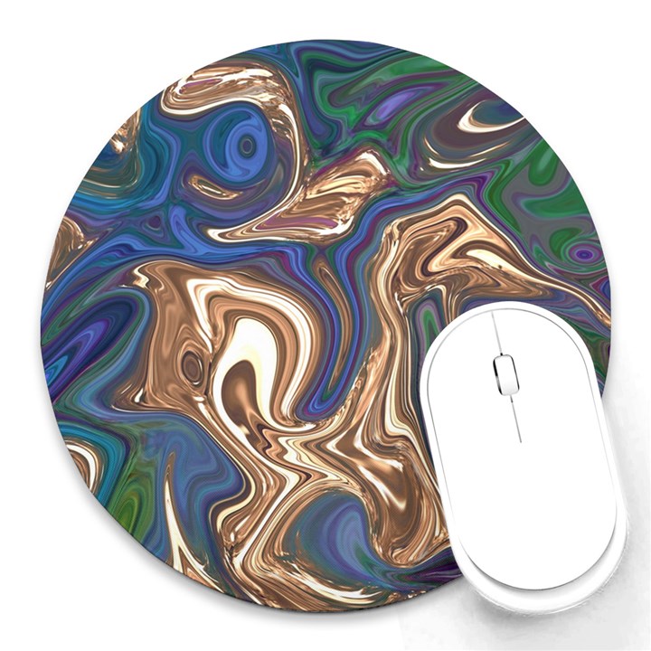 Pattern Psychedelic Hippie Abstract Round Mousepad