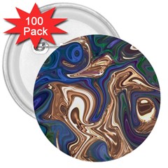 Pattern Psychedelic Hippie Abstract 3  Buttons (100 Pack)  by Ravend