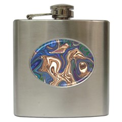 Pattern Psychedelic Hippie Abstract Hip Flask (6 Oz) by Ravend