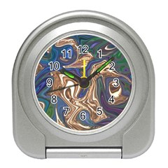 Pattern Psychedelic Hippie Abstract Travel Alarm Clock by Ravend