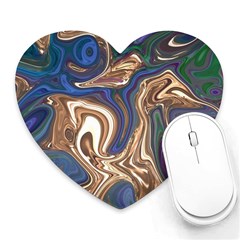 Pattern Psychedelic Hippie Abstract Heart Mousepad by Ravend