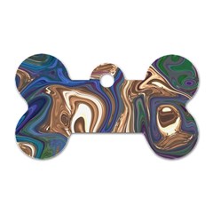 Pattern Psychedelic Hippie Abstract Dog Tag Bone (one Side) by Ravend