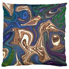 Pattern Psychedelic Hippie Abstract Large Premium Plush Fleece Cushion Case (one Side) by Ravend