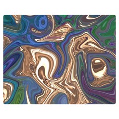 Pattern Psychedelic Hippie Abstract Two Sides Premium Plush Fleece Blanket (medium) by Ravend