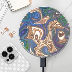 Pattern Psychedelic Hippie Abstract Wireless Fast Charger(white) by Ravend