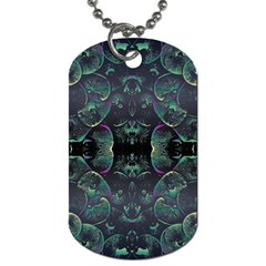 Background Pattern Mushrooms Dog Tag (one Side) by Ravend