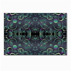 Background Pattern Mushrooms Postcard 4 x 6  (pkg Of 10) by Ravend