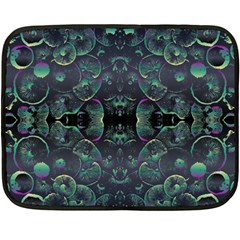 Background Pattern Mushrooms Two Sides Fleece Blanket (mini) by Ravend