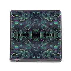 Background Pattern Mushrooms Memory Card Reader (square 5 Slot) by Ravend