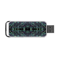 Background Pattern Mushrooms Portable Usb Flash (one Side) by Ravend