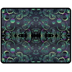 Background Pattern Mushrooms Two Sides Fleece Blanket (medium) by Ravend