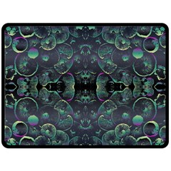 Background Pattern Mushrooms Two Sides Fleece Blanket (large) by Ravend