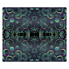 Background Pattern Mushrooms Premium Plush Fleece Blanket (small) by Ravend