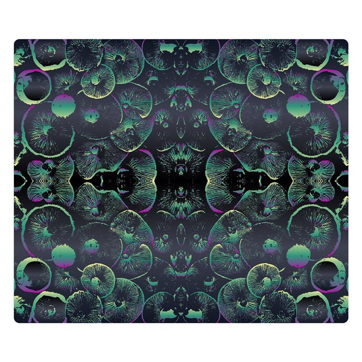 Background Pattern Mushrooms Premium Plush Fleece Blanket (Small)