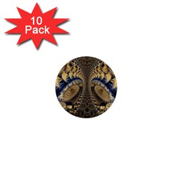 Fractal Spiral Infinite Psychedelic 1  Mini Buttons (10 Pack)  by Ravend