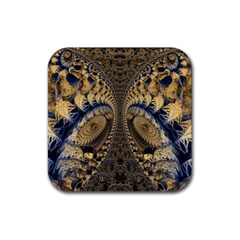 Fractal Spiral Infinite Psychedelic Rubber Coaster (square) by Ravend