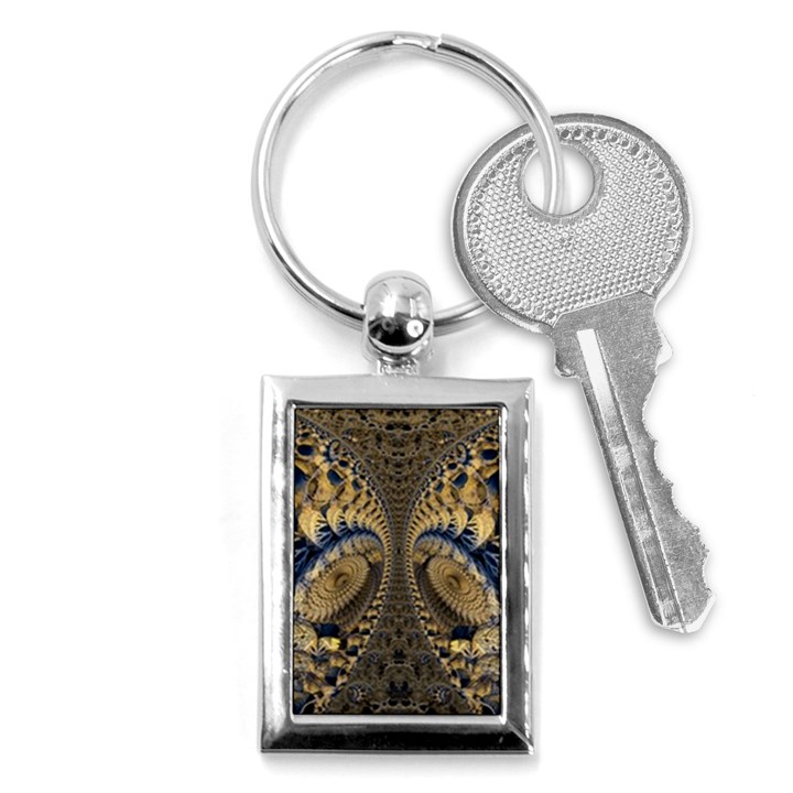 Fractal Spiral Infinite Psychedelic Key Chain (Rectangle)