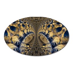 Fractal Spiral Infinite Psychedelic Oval Magnet by Ravend