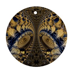 Fractal Spiral Infinite Psychedelic Round Ornament (two Sides)