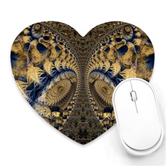 Fractal Spiral Infinite Psychedelic Heart Mousepad by Ravend