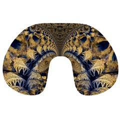 Fractal Spiral Infinite Psychedelic Travel Neck Pillow by Ravend