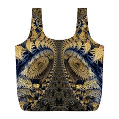 Fractal Spiral Infinite Psychedelic Full Print Recycle Bag (l) by Ravend