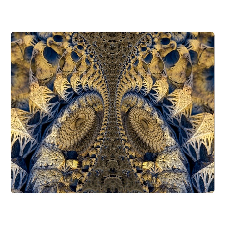 Fractal Spiral Infinite Psychedelic Two Sides Premium Plush Fleece Blanket (Large)