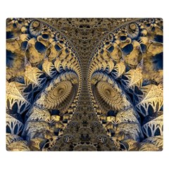 Fractal Spiral Infinite Psychedelic Premium Plush Fleece Blanket (small) by Ravend