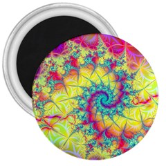 Fractal Spiral Abstract Background 3  Magnets