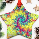 Fractal Spiral Abstract Background Ornament (Star) Front