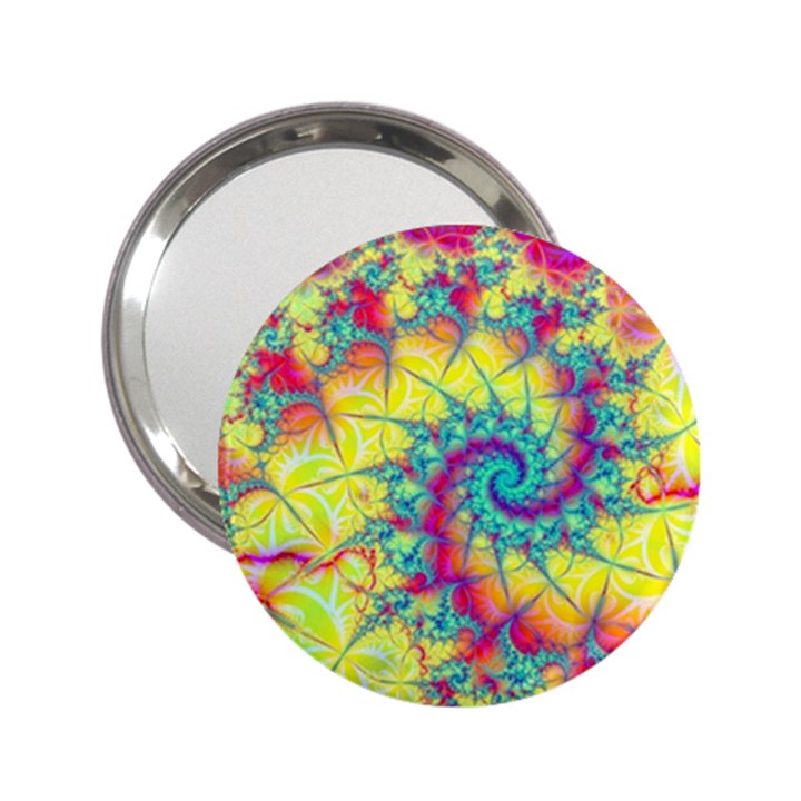 Fractal Spiral Abstract Background 2.25  Handbag Mirrors