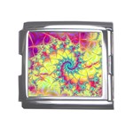 Fractal Spiral Abstract Background Mega Link Italian Charm (18mm) Front