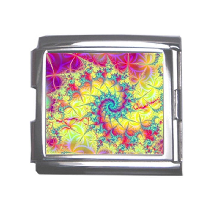 Fractal Spiral Abstract Background Mega Link Italian Charm (18mm)