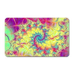 Fractal Spiral Abstract Background Magnet (Rectangular)