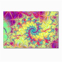 Fractal Spiral Abstract Background Postcard 4 x 6  (Pkg of 10)