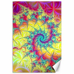 Fractal Spiral Abstract Background Canvas 12  x 18 