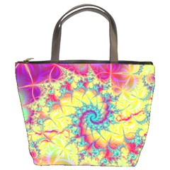 Fractal Spiral Abstract Background Bucket Bag