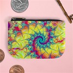 Fractal Spiral Abstract Background Mini Coin Purse Front